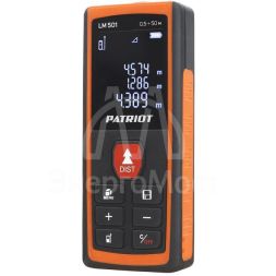 Дальномер лазерный LM 501 макс. дистанция 50м измерение площади объема подсветка память 30изм. чехол в компл. PATRIOT 120201501