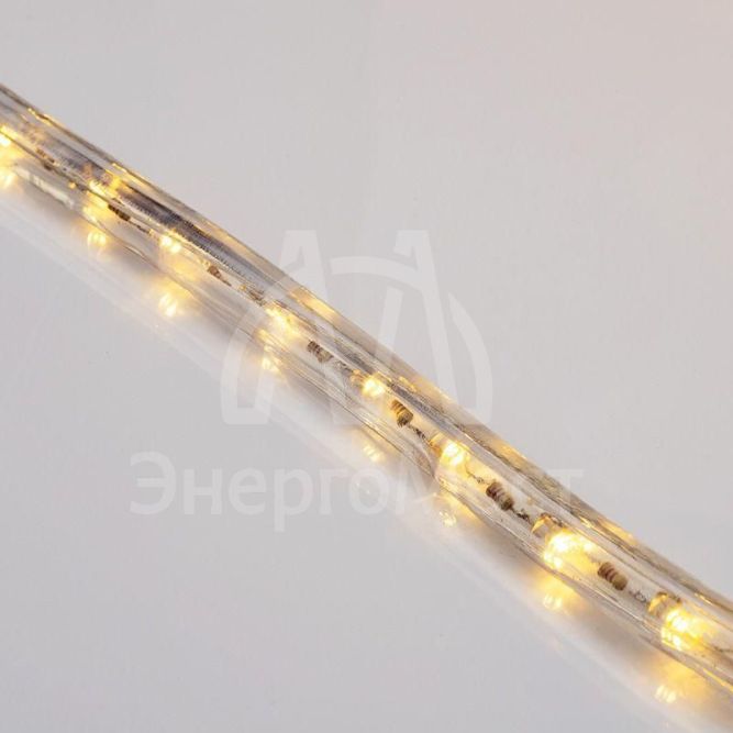 Шнур светодиодный Дюралайт фиксинг круглый 13мм 30Led/м 2Вт/м 220В IP54 тепл. бел. (уп.100м) NEON-NIGHT 121-126-6