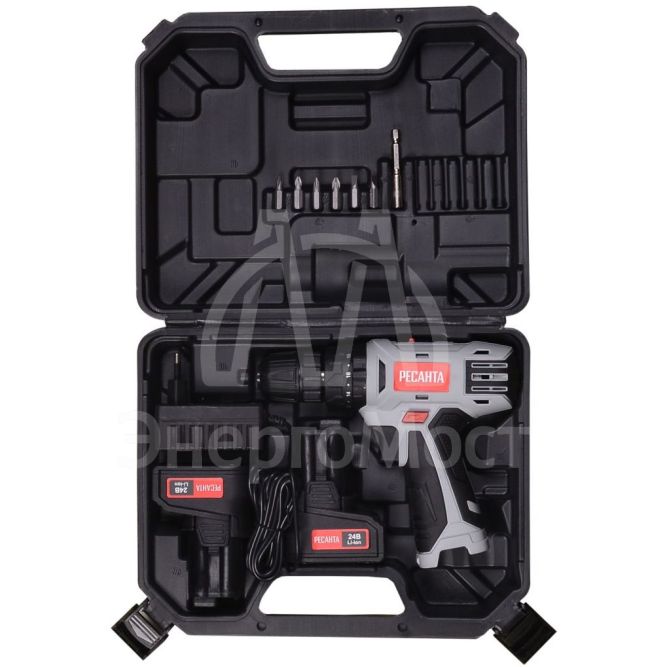 Дрель-шуруповерт аккумуляторная Ресанта ДА-24-2ЛК-У