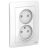 Розетка 2-м СП BLANCA 16А 250В защ. шторки без заземл. бел. SchE BLNRS000121