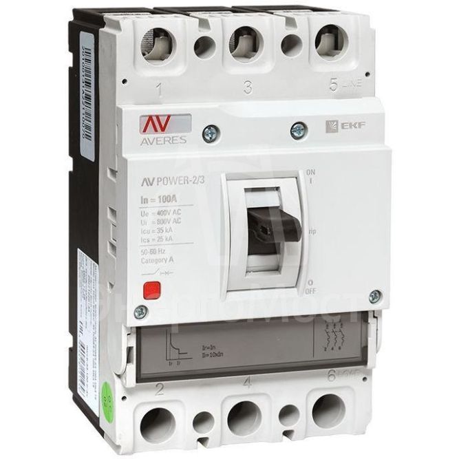 Выключатель автоматический 3п 100А 35кА AV POWER-1/3 TR AVERES EKF mccb-13-100-TR-av