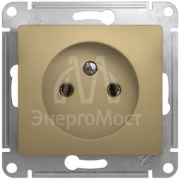 Механизм розетки 1-м СП Glossa 16А IP20 без заземл. титан SchE GSL000441