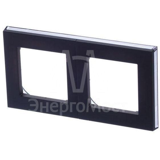 Рамка Levit 2п антрацит/дым. черн. ABB 2CHH015020A6063