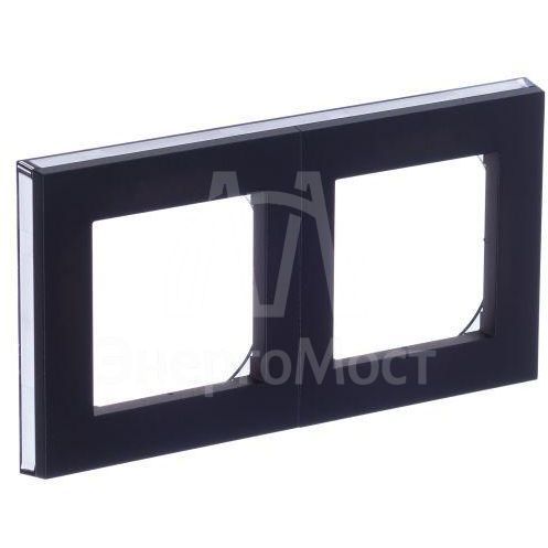 Рамка Levit 2п антрацит/дым. черн. ABB 2CHH015020A6063