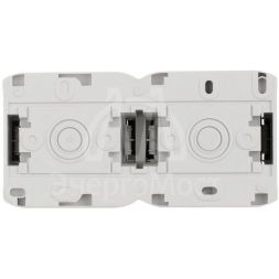 Розетка 2-м ОП Quteo 16А с защ. крышкой защ. шторки с заземл. IP44 сер. Leg 782353