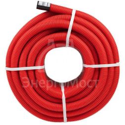 Труба гофрированная двустенная ПНД гибкая d40мм с протяжкой SN13 красн. (уп.50м) EKF tg2st-40-50m