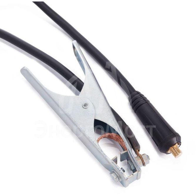 Кабель сварочный КГ 1х25 300А СКР 10-25 с клеммой заземления 3м Rexant 16-0764