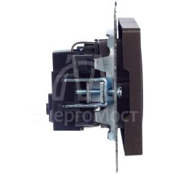 Розетка 1-м СП BRITE РС14-1-0-БрТБ 16А с заземл. защ. шторки бронза IEK BR-R14-16-K45