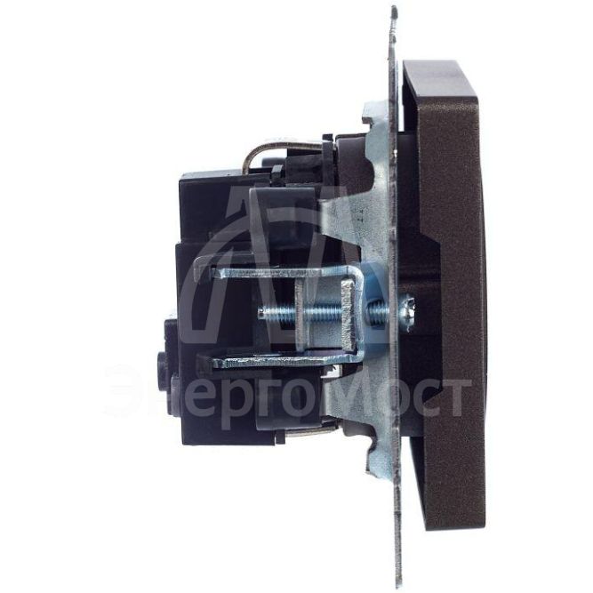 Розетка 1-м СП BRITE РС14-1-0-БрТБ 16А с заземл. защ. шторки бронза IEK BR-R14-16-K45