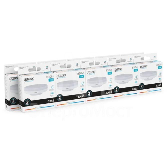 Лампа светодиодная Elementary GX53 11Вт 4100К 1/10/100 Gauss 83821