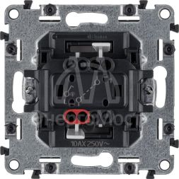 Механизм выключателя 1-кл. СП Valena Life 10А IP20 250В 10AX с лиц. панелью безвинт. зажимы алюм. Leg 752601