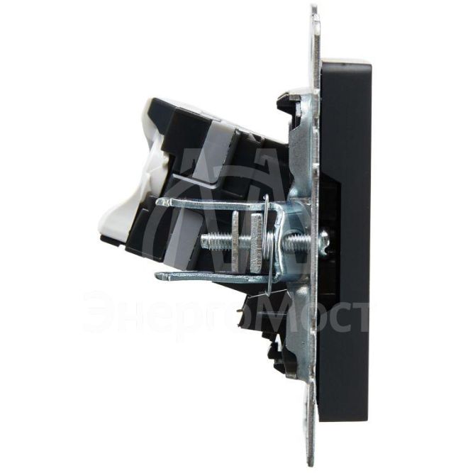 Розетка компьютерная СП RJ45 кат.5E BRITE РК10-БрГ графит IEK BR-K10-1-K53