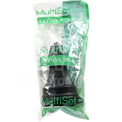 Розетка кабельная 2К+З MultiSet 16А/250В IP44 каучуковая черн. SE MST4002BK