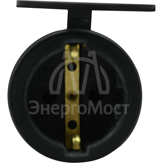 Розетка кабельная 2К+З MultiSet 16А/250В IP44 каучуковая черн. SE MST4002BK