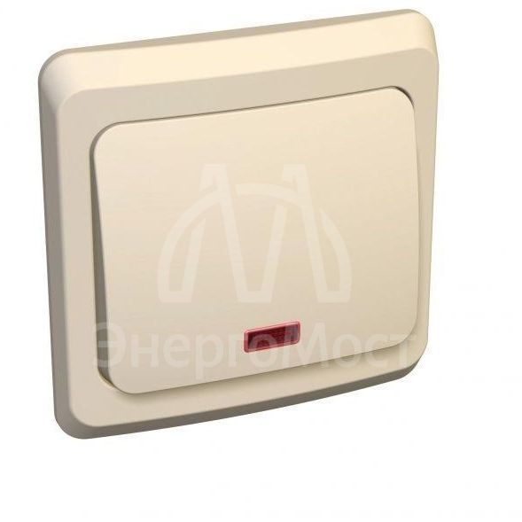 Выключатель 1-кл. СП Этюд 10А IP20 с подсветкой крем. SchE BC10-005K