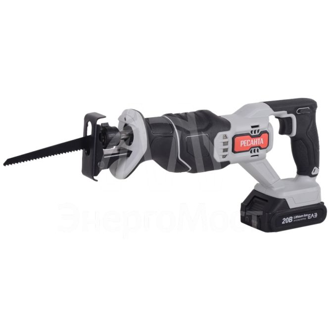 Сабельная пила аккумуляторная Ресанта АСП-20Li ЕА+ (в комплекте 1 АКБ и ЗУ)