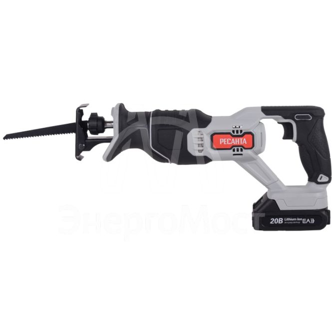 Сабельная пила аккумуляторная Ресанта АСП-20Li ЕА+ (в комплекте 1 АКБ и ЗУ)