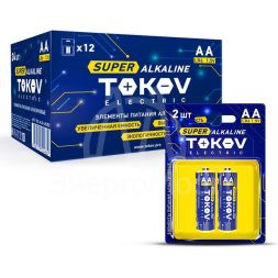 Элемент питания алкалиновый LR6/AA (блист.2шт) TOKOV ELECTRIC TKE-ALS-LR6/B2