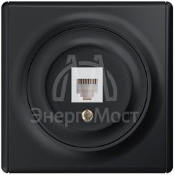 Розетка компьютерная 1-м СП Florence RJ45 кат.5E механизм черн. 1E20701303 OneKeyElectro 2172816