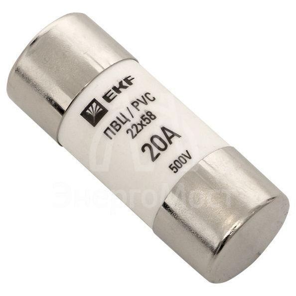 Вставка плавкая цилиндрическая ПВЦ 22х58 20А EKF pvc-22x58-20