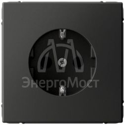 Розетка ArtGallery 16А с заземл. защ. шторки механизм базальт SE GAL001445