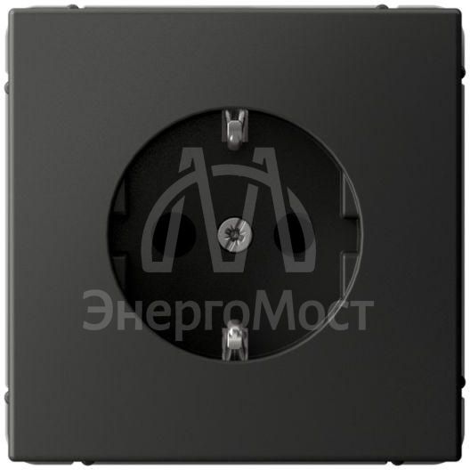 Розетка ArtGallery 16А с заземл. защ. шторки механизм базальт SE GAL001445