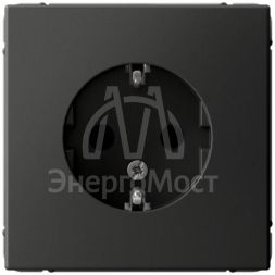 Розетка ArtGallery 16А с заземл. защ. шторки механизм базальт SE GAL001445