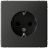 Розетка ArtGallery 16А с заземл. защ. шторки механизм базальт SE GAL001445