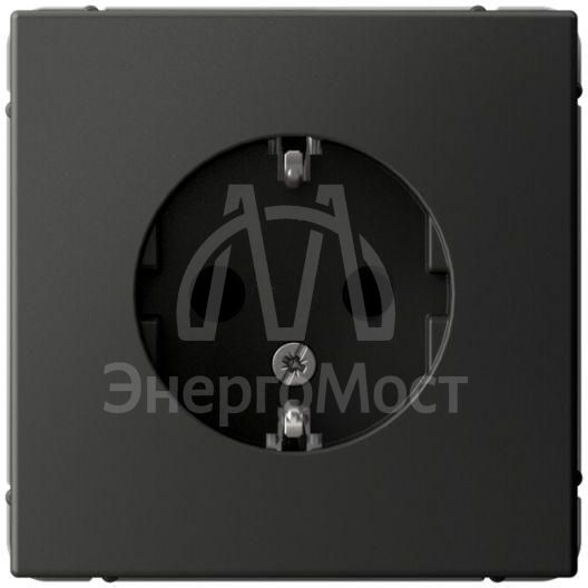 Розетка ArtGallery 16А с заземл. защ. шторки механизм базальт SE GAL001445