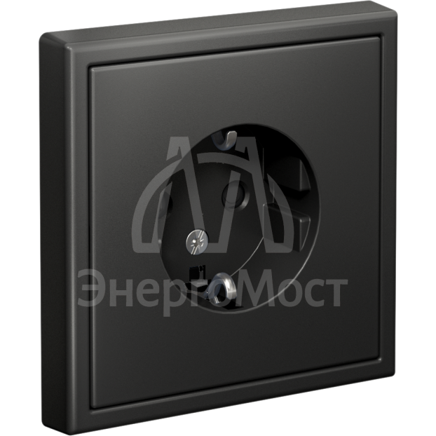 Розетка ArtGallery 16А с заземл. защ. шторки механизм базальт SE GAL001445