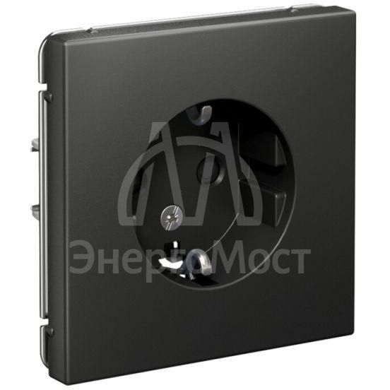 Розетка ArtGallery 16А с заземл. защ. шторки механизм базальт SE GAL001445