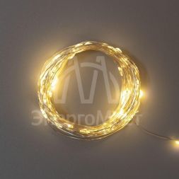 Гирлянда &amp;quot;Роса&amp;quot; 10м 100 LED IP44 на батарейках 3хАА с пультом 8 режимов теплый бел. Neon-Night 303-256