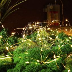 Гирлянда &amp;quot;Роса&amp;quot; 10м 100 LED IP44 на батарейках 3хАА с пультом 8 режимов теплый бел. Neon-Night 303-256