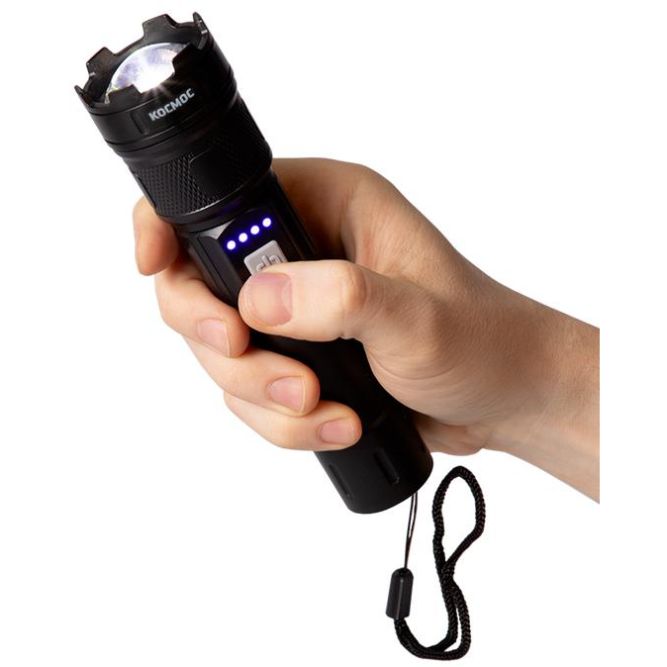 Фонарь ручной аккум. 5Вт P50 LED/ZOOM/Li-ion 1200мА.ч ABS КОСМОС (KOC122Lit)