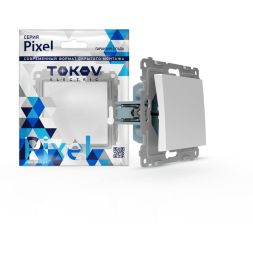Переключатель 1-кл. СП Pixel IP44 механизм бел. TOKOV ELECTRIC TKE-PX-P1-C01-IP44