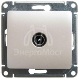 Розетка телевизионная проходная TV 1-м СП Glossa 4дБ механизм перламутр SchE GSL000692