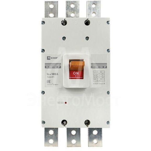 Выключатель автоматический 3п 1250/1000А 35кА ВА-99М PROxima EKF mccb99-1250-1000m