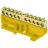 Шина нулевая N 6х9 10 отверстий желтый изолятор на DIN-рейку латунь PROxima EKF sn0-63-10-dz