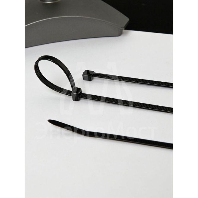 Хомут кабельный 4.8х200 нейл. черн. (уп.100шт) IEK UHH32-D048-200-100