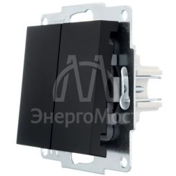 Механизм выключателя 2-кл. СП VESNA черн. бархат LEZARD 742-4288-101