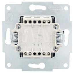 Механизм выключателя 2-кл. СП VESNA черн. бархат LEZARD 742-4288-101