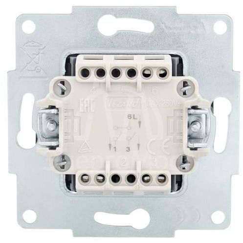 Механизм выключателя 2-кл. СП VESNA черн. бархат LEZARD 742-4288-101