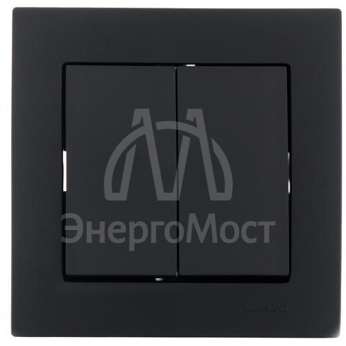 Механизм выключателя 2-кл. СП VESNA черн. бархат LEZARD 742-4288-101