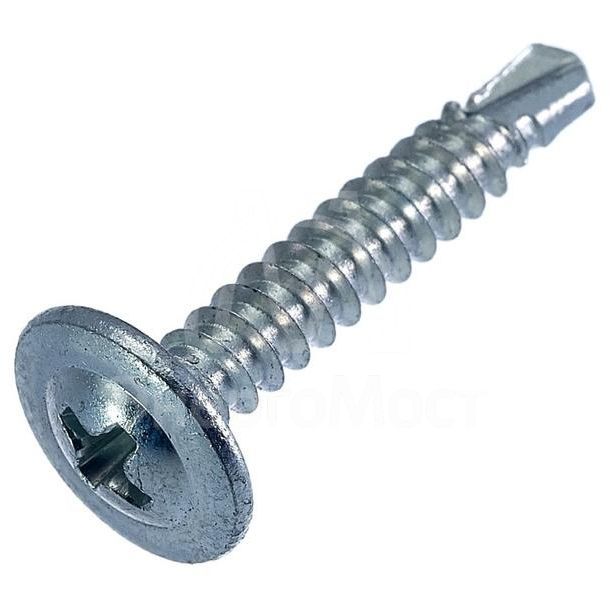 Саморез 4.2х16 металл-металл с прессшайбой сверло цинк (уп.200шт) коробка СТРОЙМЕТИЗ UTORM2060063