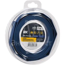 Трубка термоусадочная ТТУ нг-LS 8/4 син. (уп.2м) IEK UDR12-008-004-002-K07-T