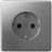 Розетка ArtGallery 16А с заземл. быстрозажим. клем. механизм сталь SE GAL000943S