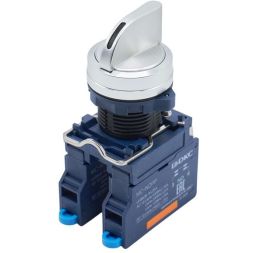 Головка переключателя на 2 положения с возвратом стандартная ручка алюм. черн. DKC M22S-M2A