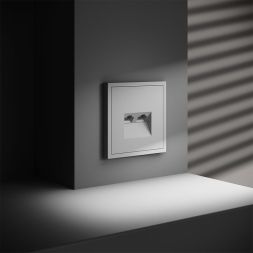 Розетка компьютерная 2-м СП S70 RJ45 + RJ45 кат.6 механизм бел. матов. Voltum VLS060202