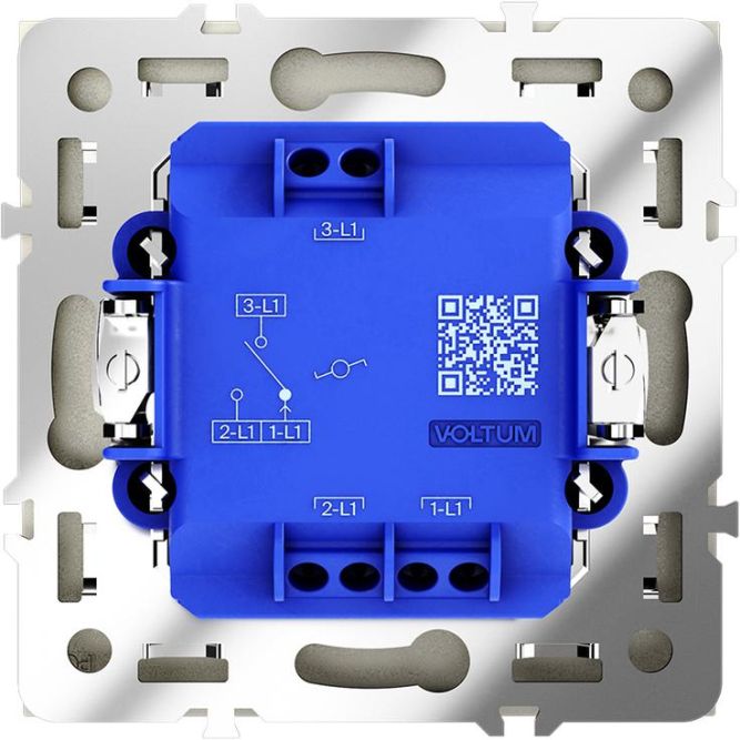 Переключатель проходной 1-кл. СП S70 10А механизм шелк Voltum VLS010304
