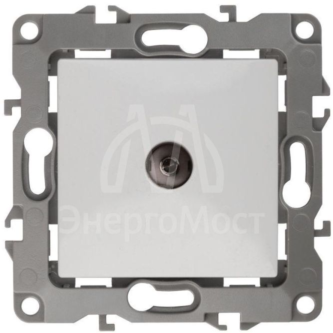 Розетка телевизионная одиночная TV 1мод. Эра12 12-3101-01 IP20 бел. Эра Б0014705